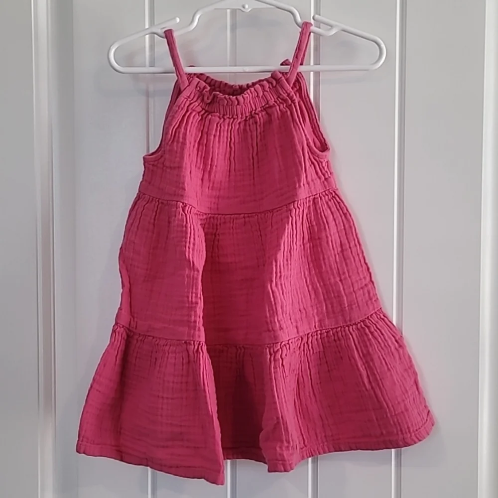 Pink and Striped Tiered Dresses
